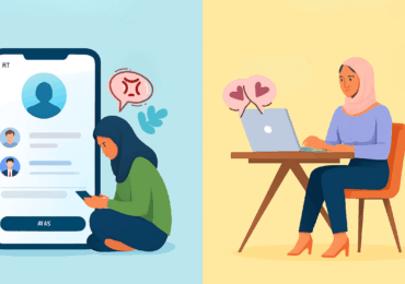 A split-screen illustration showing a frustrated woman stressed by a dating app on the left, contrasted with a calm, smiling woman using a personalized matchmaking service on the right.